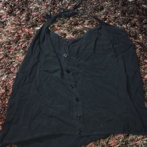 Black halter tank top